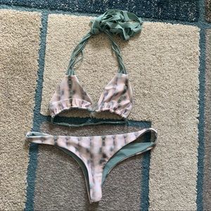 House of Au + Ora Seafoam Reversible Bikini M